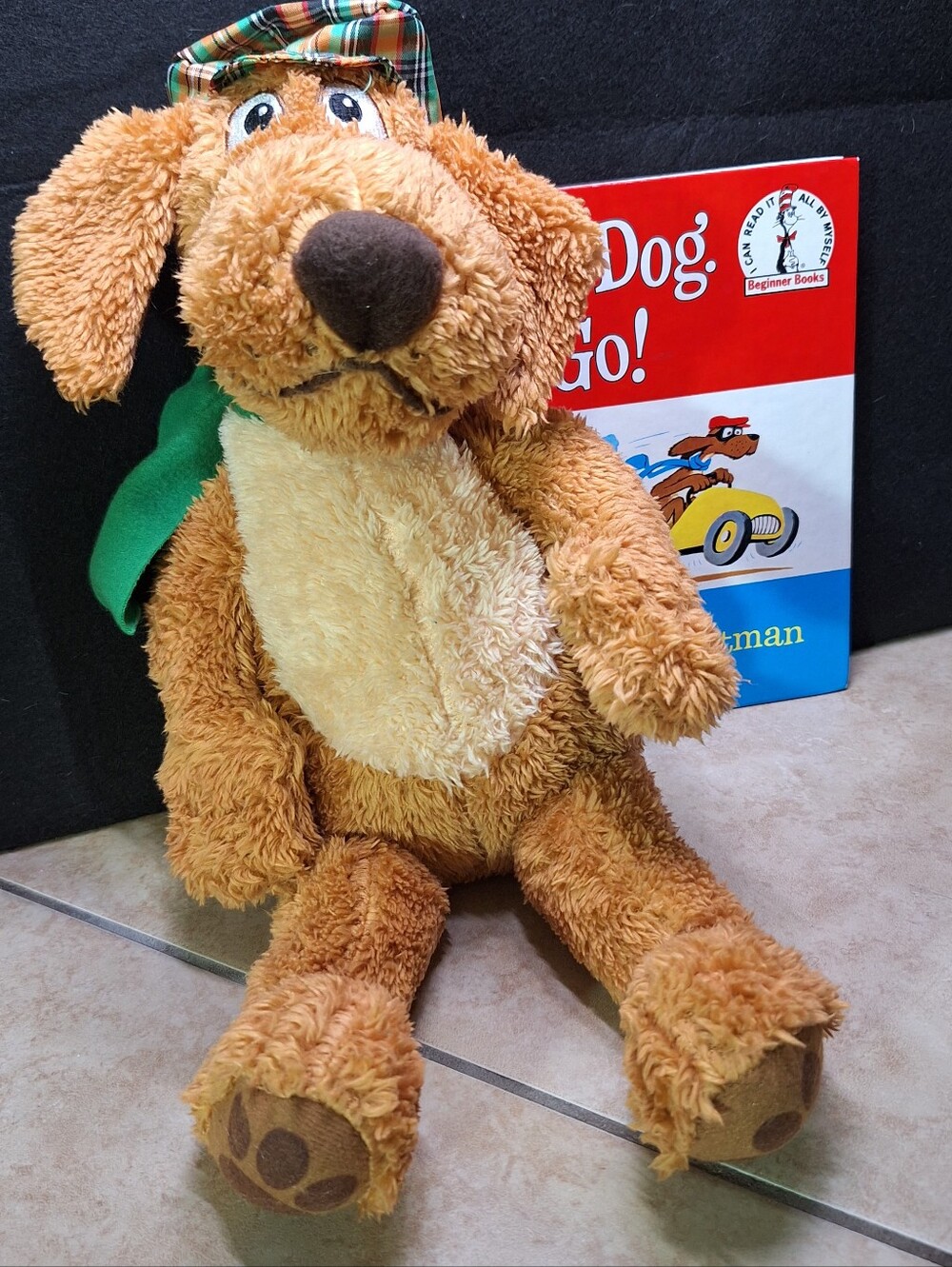 Kohl's Cares Plush Go Dog Go And Book PD Eastman Plaid Hat Driving 15"